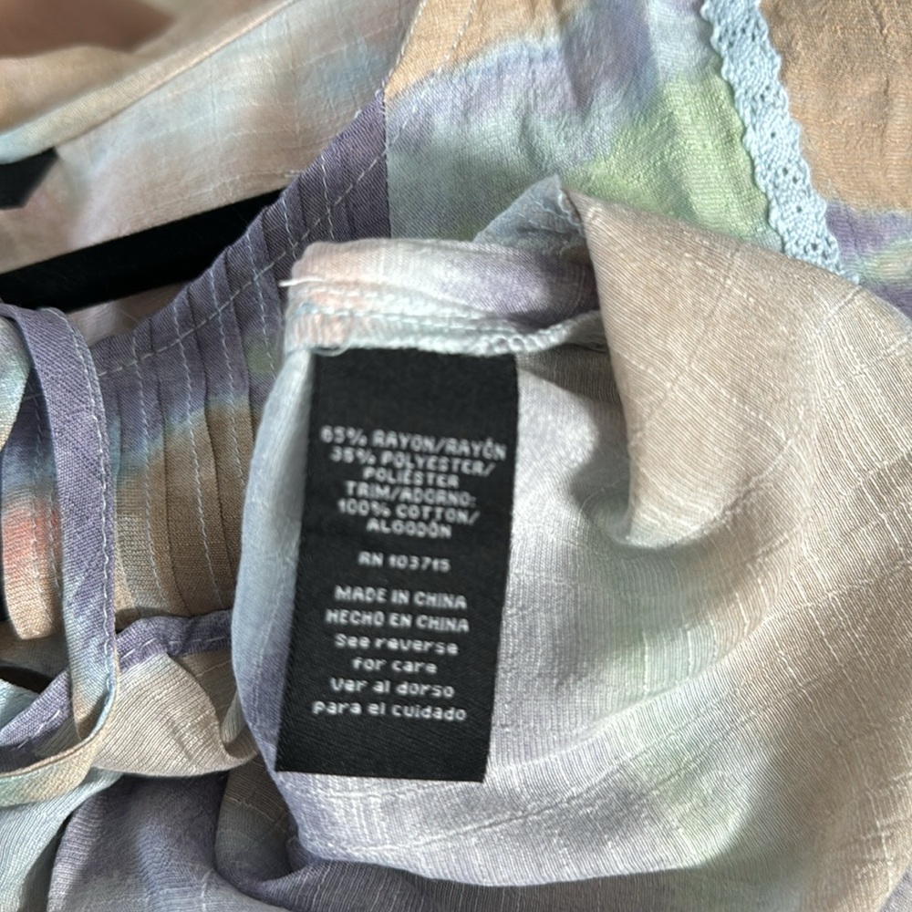 Zac & Rachel Plus Printed Slub Top NWT - Picture 7 of 7